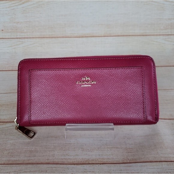 Coach Leather Zip Around Wallet - Picture 2 of 11